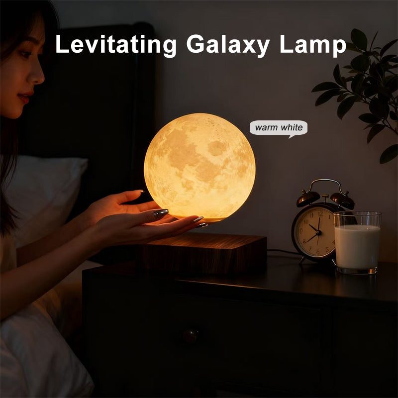 Magnetic Floating Moon Lamp - Levitating 3D Whimsical Night Light with 3 Color Modes