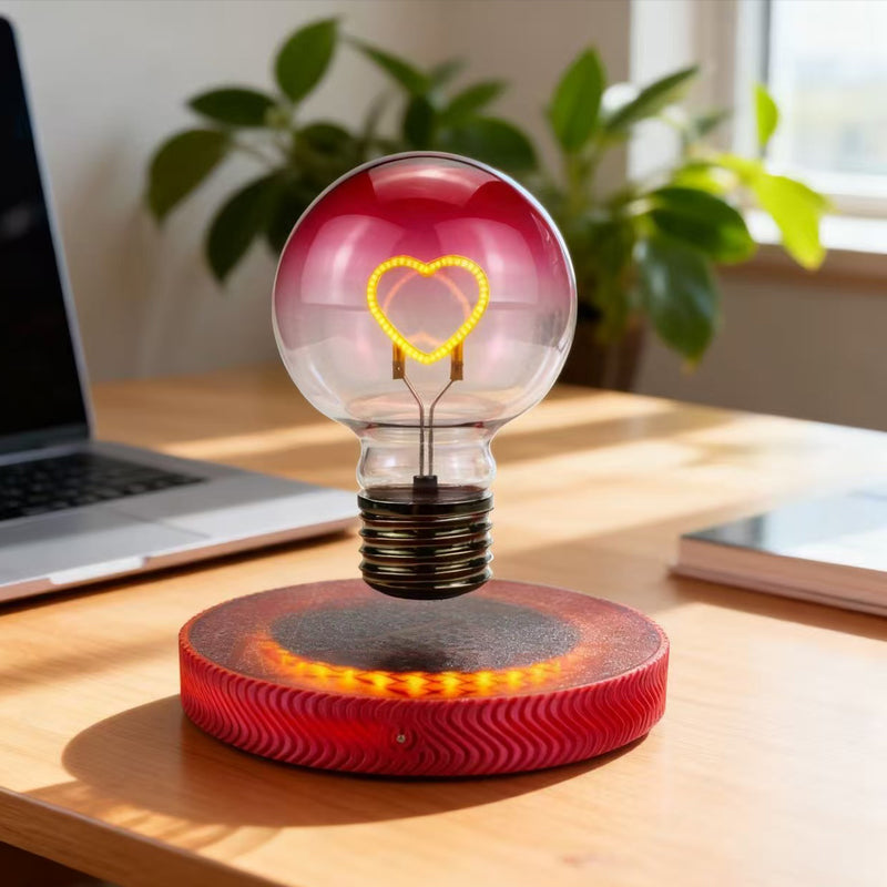 Levitating Light Heart Bulb - Magnetic Levitation Love Led Light Bulb